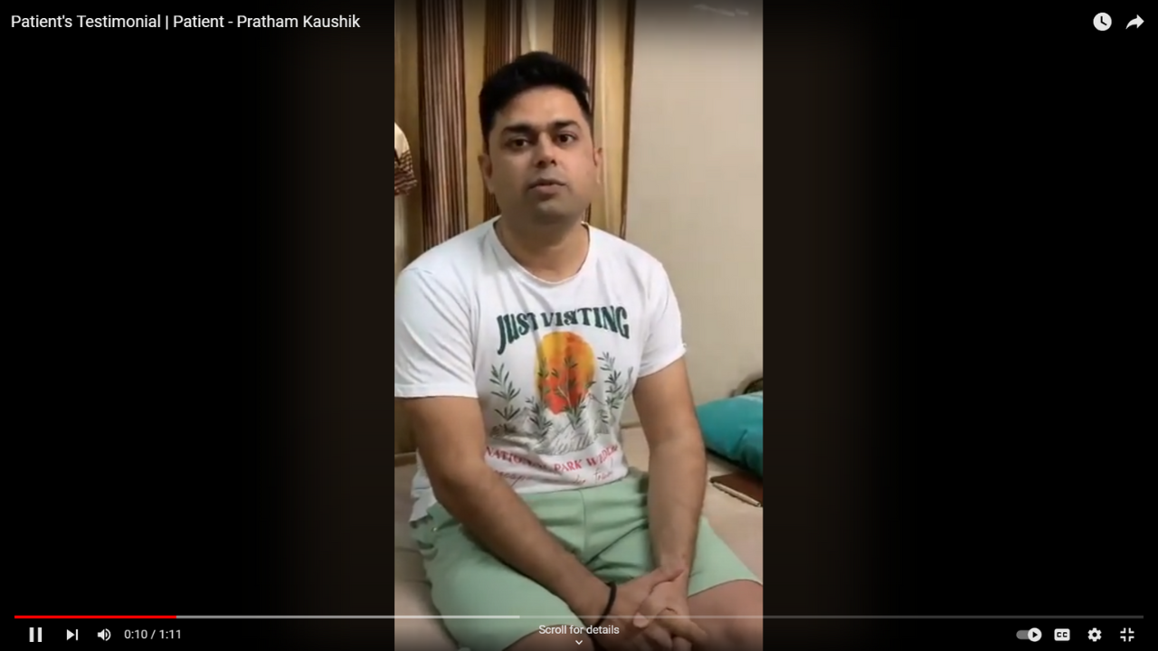 Patient's Testimonial | Patient - Pratham Kaushik